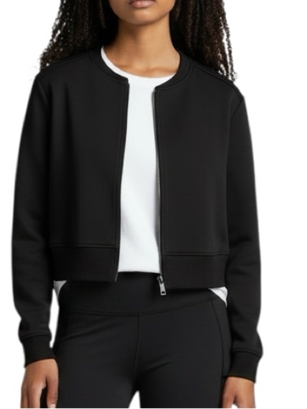 Dorothee Schumacher cropped black stretch jacket size M excellent condition